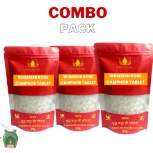 Tzaessential  100% Pure Camphor Tablets, Kapoor Tablets, Kapoor Dani, Diffusers, Puja Pack Of 3