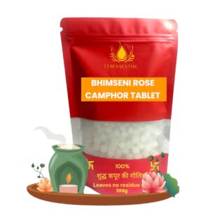 Tzaessential  100% Pure Camphor Tablets, Kapoor Tablets, Kapoor Dani, Diffusers, Puja 300g