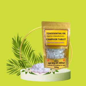 Tzaessential  100% Pure Camphor Tablets, Kapoor Tablets, Kapoor Dani, Diffusers, Puja 500g