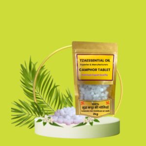 Tzaessential  100% Pure Camphor Tablets, Kapoor Tablets, Kapoor Dani, Diffusers, Puja 2kg