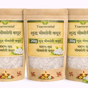Tzaessential Bhimseni Pure Camphor (Original Kapoor) for Pooja (60g)
