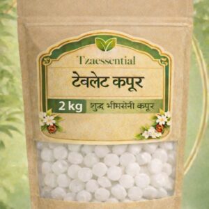 Tzaessential  100% Pure Camphor Tablets, Kapoor Tablets, Kapoor Dani, Diffusers, Puja 2kg
