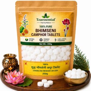 Camphor 100% Pure Camphor BHIMSENI Tablets, Kapoor Tablets,  Diffusers, Puja 250g