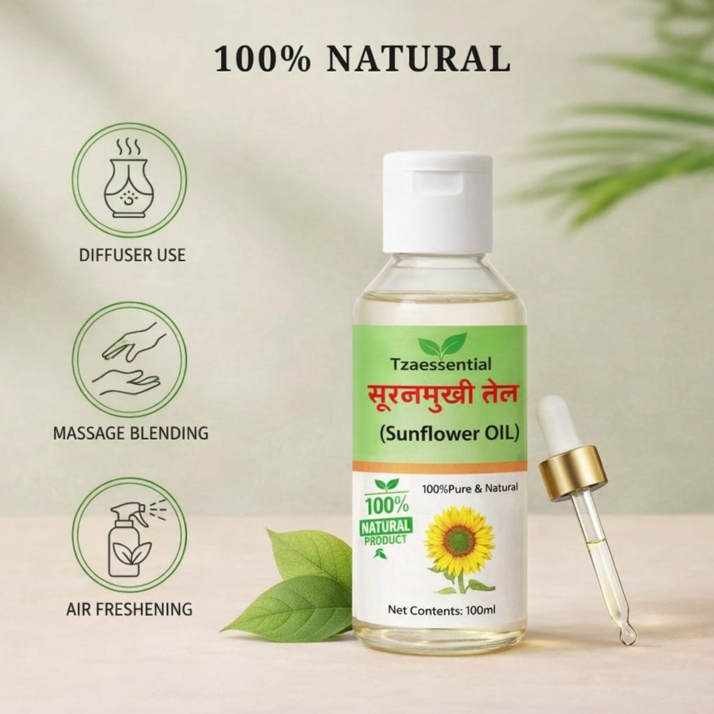 Tzaessential Sunflower Oil 100 ml With Dropper