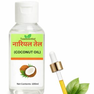 Tzaessential Virgin Coconut Oil For Hair Skin Care  100 ml With Dropper