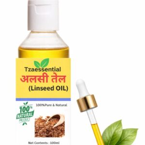 Flaxseed Oil(Linseed) Could Pressed 100% Pure Natural 100 ml With Dropper