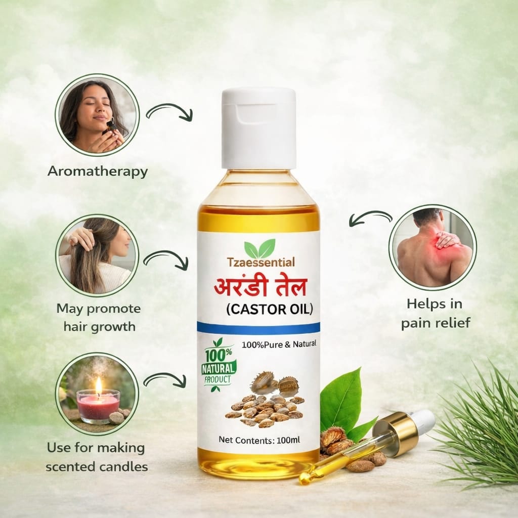Tzaessential Castor Oil Could Pressed 100 ml With Dropper