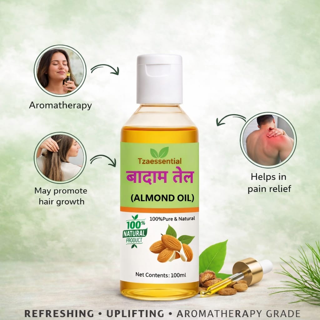 Almond Oil 100% Pure Natural 100 ML With Dropper