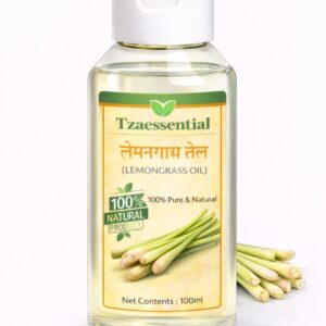 Tzaessential Lemongrass Essential Oil 100% Pure Natural & Steam Distilled Oil for 100 ml