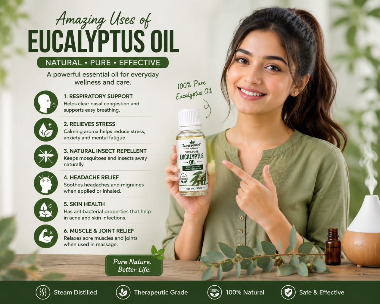 EUCALYPTUS ESSENTIAL OIL 50 ML