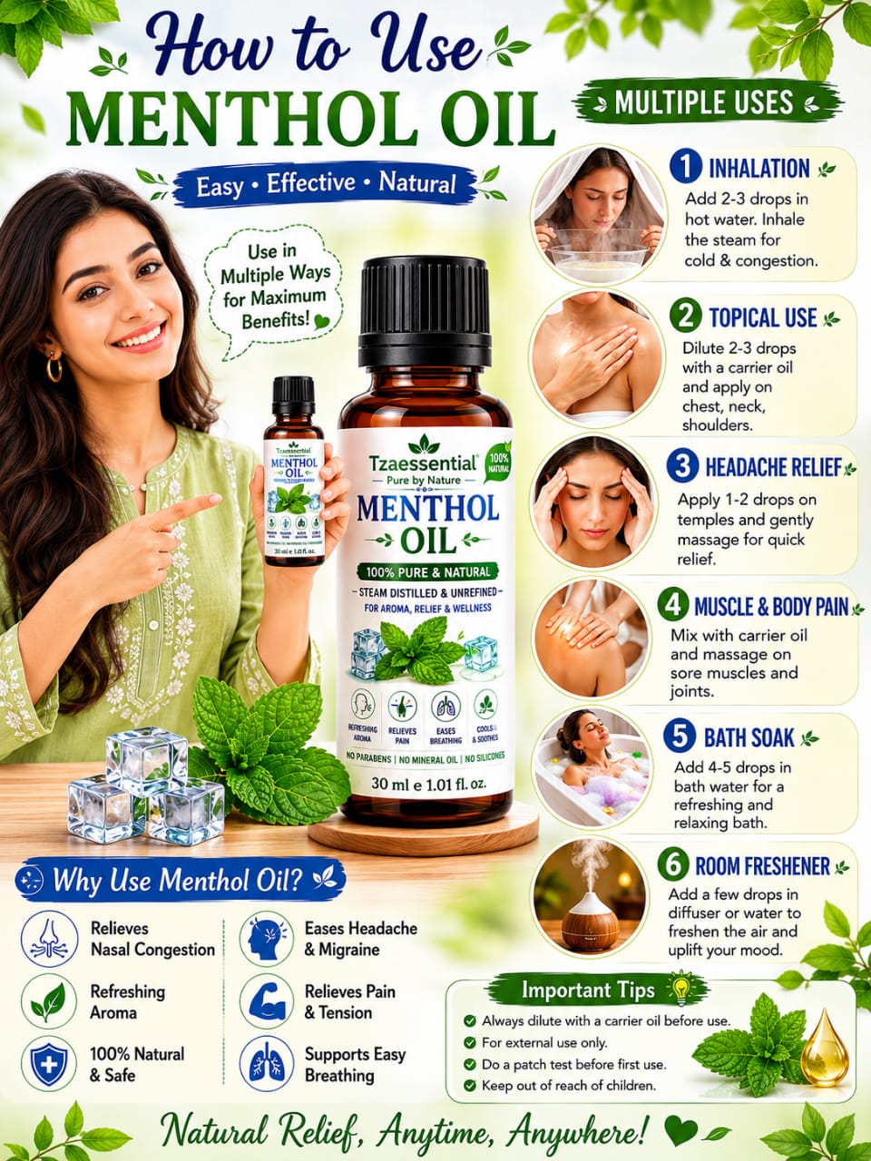 MENTHOL ESSENTIAL OIL 50 ML