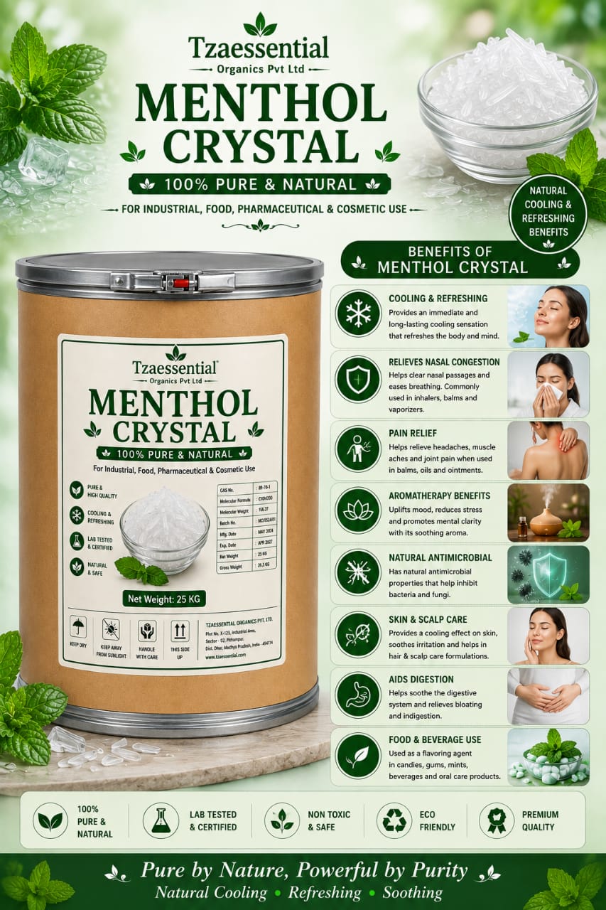 MENTHOL CRYSTAL 25 KG