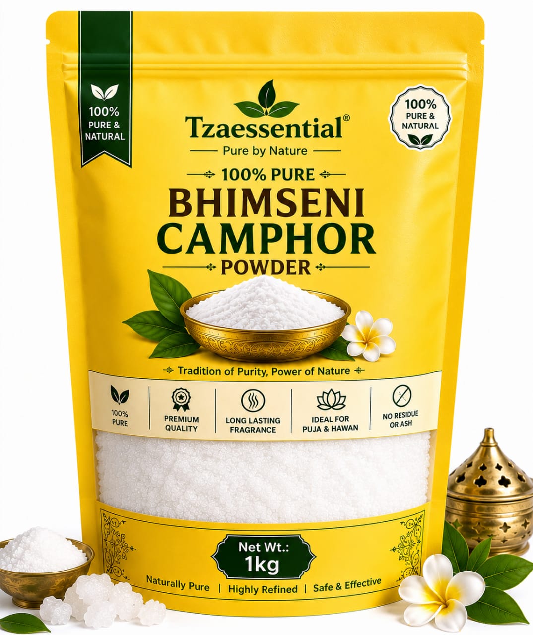 Bhimseni Camphor Powder Pure Natural Kapoor Powder 1 kg